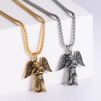 Stainless Steel Jewelry Necklace, 304 Stainless Steel, Angel, fashion jewelry & for man .62 Inch 