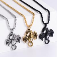 Stainless Steel Jewelry Necklace, 316 Stainless Steel, Dragon, fashion jewelry & for man .62 Inch 