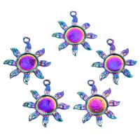 Zinc Alloy Jewelry Pendants, Sunflower, colorful plated, DIY, multi-colored cm 