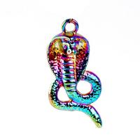 Zinc Alloy Animal Pendants, Snake, colorful plated, DIY, multi-colored cm 