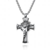 Stainless Steel Necklace, Cross, fashion jewelry & for man 3.5mm Approx 23.6 Inch 