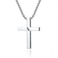 Stainless Steel Jewelry Necklace, Cross, plated, fashion jewelry & Unisex 2.5mm Approx 23.6 Inch 