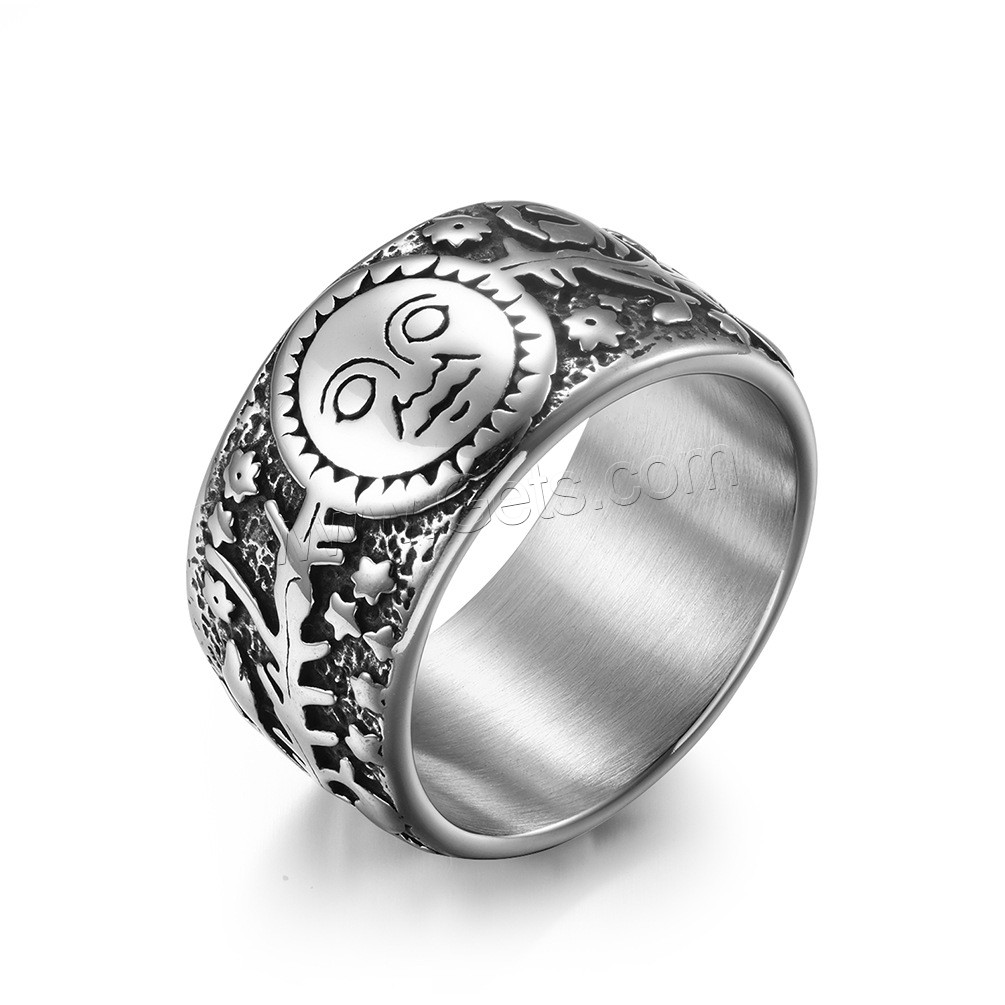 チタン鋼の指環, チタン鋼, メッキ, 異なるサイズの選択 & 男性用, 無色, 12mm, サイズ:7-12, 売り手 パソコン