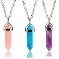 Gemstone Necklaces, with zinc alloy bail & Unisex Approx 19.68 Inch 
