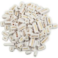 Acrylic Alphabet Beads, Rectangle, DIY, mixed colors, The long section is about 24mm*9.6mm;The middle section is about 18mm*9.6;The minimum is about 12mm*9.6mm 