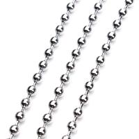 Stainless Steel Ball Chain, plated, silver color 