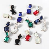 Zinc Alloy Rhinestone Drop Earring, plated, fashion jewelry & for woman & with rhinestone 