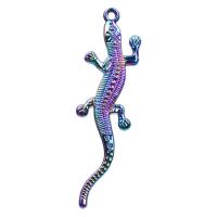 Zinc Alloy Animal Pendants, Lizard, colorful plated, DIY, multi-colored cm 