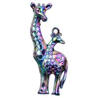 Zinc Alloy Animal Pendants, Giraffe, colorful plated, DIY, multi-colored cm 