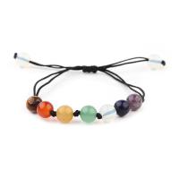 Gemstone Bracelets, Natural Stone, Round, polished, DIY & Unisex, mixed colors, 8mm cm 