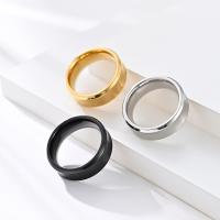 Titanium Steel Finger Ring, plated, Unisex 8mm, US Ring 