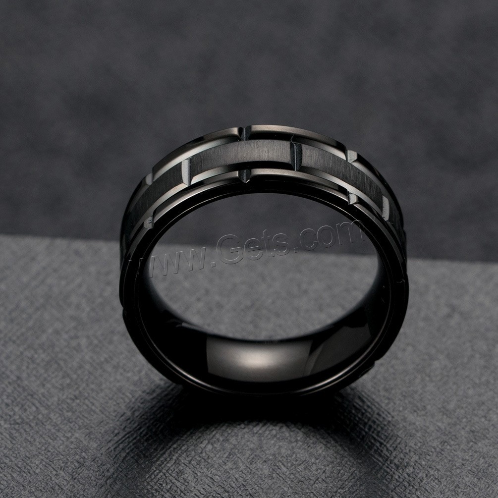 Titanium Steel Finger Ring, plated, Unisex & different size for choice, more colors for choice, 8mm, US Ring Size:8-13, Sold By PC