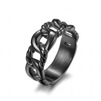 Titanium Steel Finger Ring, plated, Unisex & hollow 9mm, US Ring 