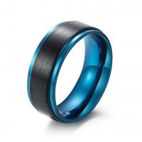 Titanium Steel Finger Ring, plated & for man, 8mm, US Ring 