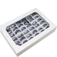 Anillos de Acero Inoxidable, unisexo, color mixto, 8mm, 36PCs/Caja, Vendido por Caja