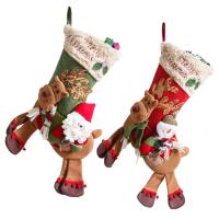 Christmas Stocking and Holder for your Mantel, Cloth, handmade, Christmas Design 