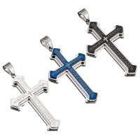 Нержавеющая сталь крест подвески, нержавеющая сталь, Kресты, ювелирные изделия моды & DIY, Много цветов для выбора, 41*66mm, продается PC