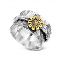 Zinc Alloy Finger Ring, Chrysamthemum, plated & for woman, US Ring 
