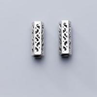 Sterling Silver Tube Beads, 925 Sterling Silver, hollow, silver color Approx 3.1mm 