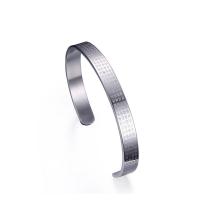 Stainless Steel Cuff Bangle, polished, for man, original color 