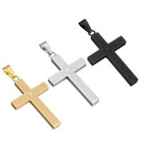 Stainless Steel Cross Pendants, fashion jewelry & DIY 28*47*4mm 