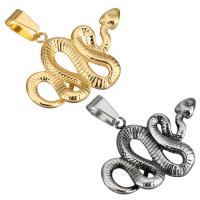 Stainless Steel Animal Pendants, Snake, fashion jewelry & DIY 37*26*4mm 