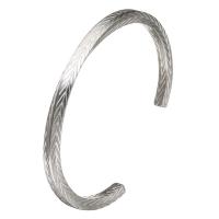 Stainless Steel Cuff Bangle, fashion jewelry & for woman, original color, 6mm,62*46mm 
