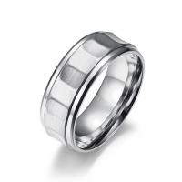 Titanium Steel Finger Ring, plated, Unisex 8mm, US Ring 