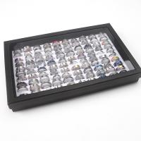 Anillos de Acero Inoxidable, anillo de dedo, unisexo, color mixto, 290x190mm, 100PCs/Caja, Vendido por Caja