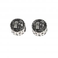 Zinc Alloy Large Hole Beads, Round, DIY, silver color 