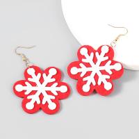 Christmas Earrings, Velveteen, with Zinc Alloy, Christmas Design & fashion jewelry & for woman 
