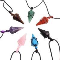 Gemstone Necklaces, with Wax Cord & Unisex Approx 2mm .72 Inch 