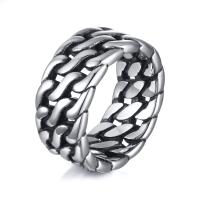 Stainless Steel Finger Ring, polished & for man, 10mm 