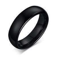 Tungsten Steel Finger Ring & for man, black, 6mm 