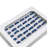 Anillos de Acero Inoxidable, unisexo, azul, 6mm, 36PCs/Caja, Vendido por Caja