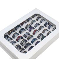ステンレス指輪, ステンレス, ユニセックス, ミックスカラー, 8mm, 36パソコン/ボックス, 売り手 ボックス