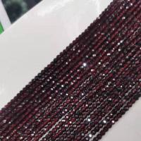Natural Garnet Beads, Round, DIY & faceted, red cm 
