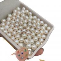 Naturel d'eau douce perles, perle d'eau douce cultivée, Rond, DIY & aucun trou, blanc, 8-9mm, Vendu par PC