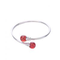 925 Sterling Silver Cuff Bangle, platinum plated & for woman, 3mm, 10mm, Inner Approx 57mm 