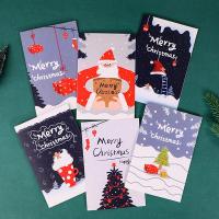 Papier Weihnachtskarte, Rechteck, Drucken, unterschiedliche Farbe und Muster für die Wahl, 100x150mm, 24PCs/setzen, verkauft von setzen