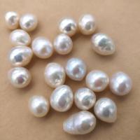 Perlas Freshwater sin Agujero, Perlas cultivadas de agua dulce, Bricolaje, Blanco, 9-12mm, Vendido por UD