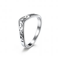 Titanium Steel Finger Ring, Heart, plated & for woman & hollow 2mm, US Ring 