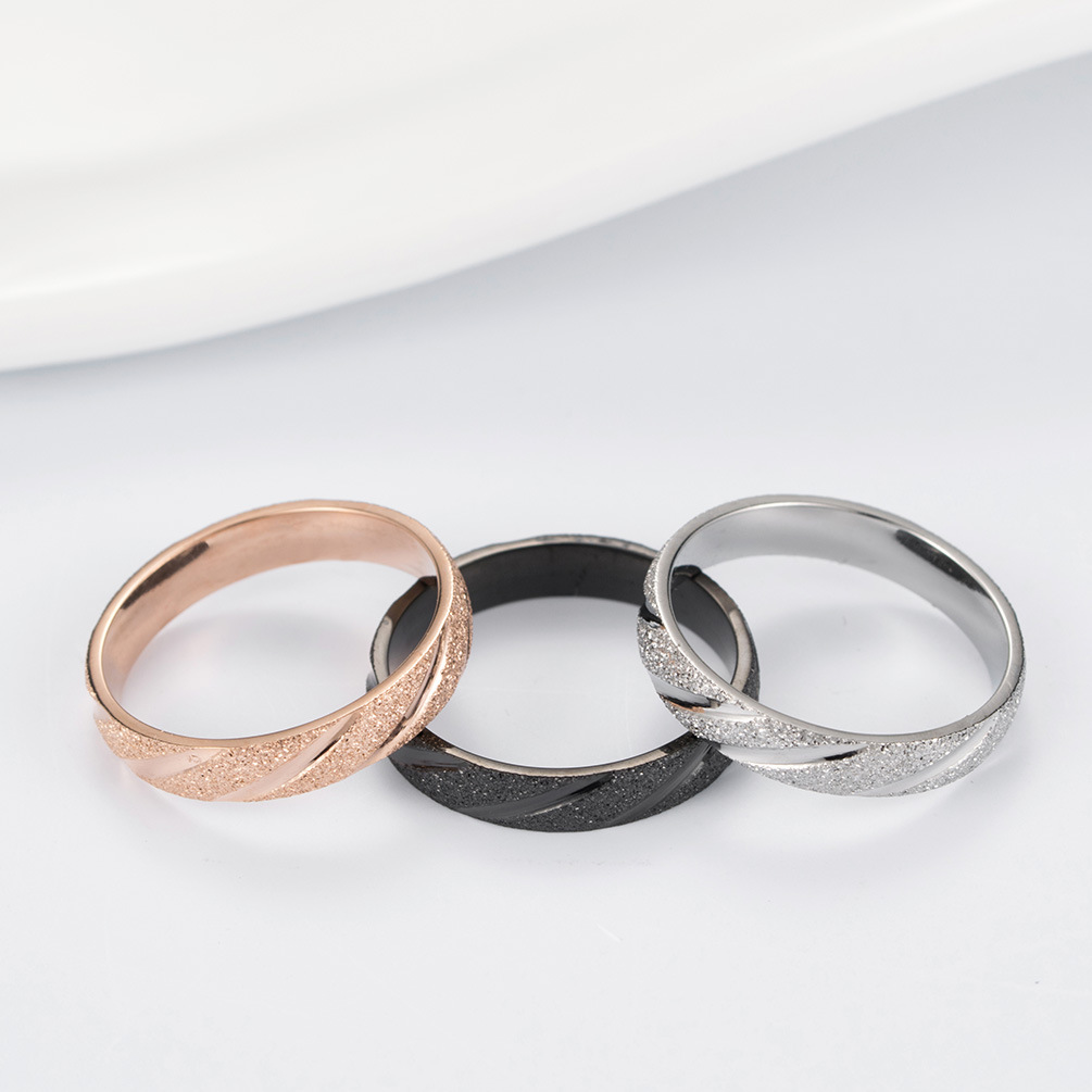 チタン鋼の指環, チタン鋼, メッキ, ユニセックス & 異なるサイズの選択, 無色, 4mm, サイズ:6-11, 売り手 パソコン