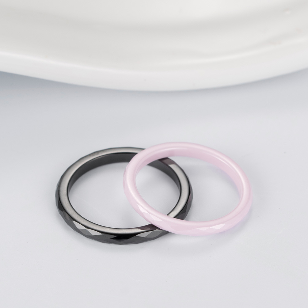 Porcelain Finger Ring, different size for choice & for woman & faceted, more colors for choice, 2mm, US Ring Size:6-9, Sold By PC