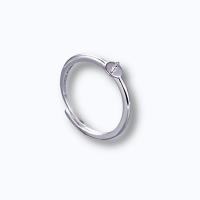Base de anillo de plata esterlina intercambiable, Plata de ley 925, chapado en platina real, Bricolaje & ajustable & para mujer, 5mm, tamaño:6-8, Vendido por UD