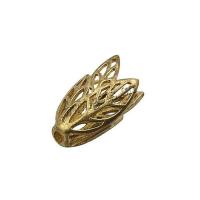 Brass Pendant Findings, Leaf, plated, hollow Approx 2mm 