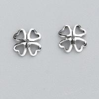 Sterling Silver Bead Caps, 925 Sterling Silver, Flower, hollow, silver color, 8mm Approx 0.9mm 