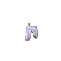 Colgante de cobre con perla cultivada de agua dulce  , Perlas cultivadas de agua dulce, con metal, Blanco, 15-20mm, Vendido por UD