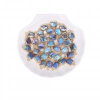 Perlas cultivadas de agua dulce Conector, con metal, Cuadrado, color mixto, 9x20mm, Vendido por UD