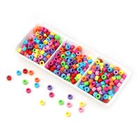 Solide Acryl Perlen, rund, DIY, gemischte Farben, 6x9mm, 1750PCs/Tasche, verkauft von Tasche